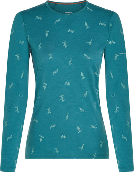 icebreaker Merino 200 Oasis Snow Day Long Sleeve Crewe Thermal Top - Women's