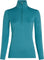 icebreaker Merino 200 Oasis Long Sleeve Half Zip Thermal Top - Women's - Topaz