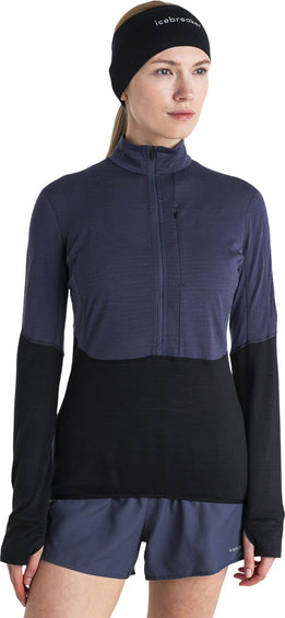 icebreaker 200 Realfleece Descender Merino Blend Long Sleeve Half Zip Jacket - Women's