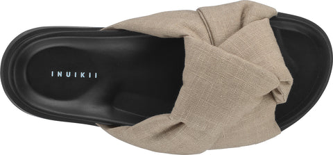 INUIKII Oversized Linen Knot Sandals - Women's