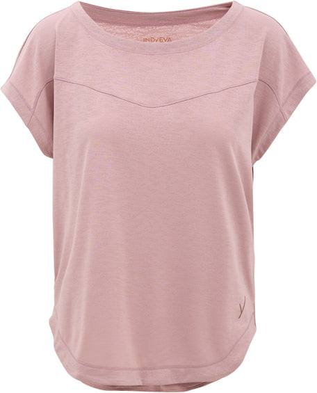 Indyeva Pescolo Short Sleeve Boat-Neck Top - Women's