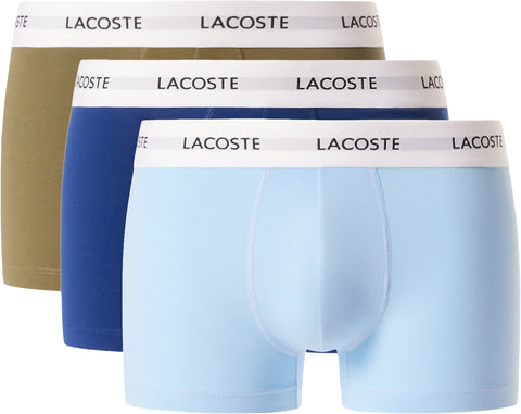 Lacoste Cotton Stretch 3-Pack Trunks - Men's