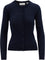 Lacoste Rib Knit Merino Wool Cardigan - Women's - Marine