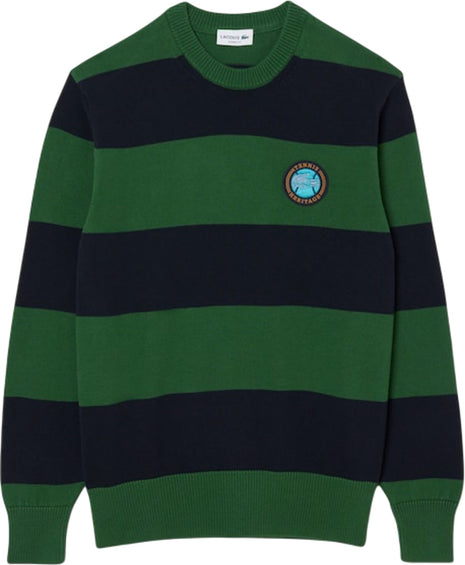 Lacoste Striped Cotton Jersey Sweater - Men's