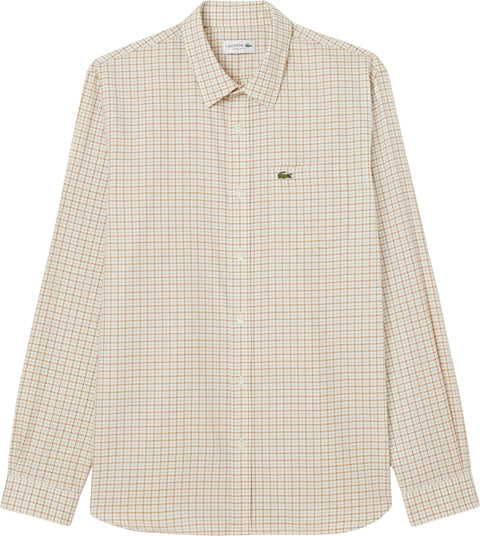 Lacoste Regular Fit Plaid Flannel Shirt - Men's