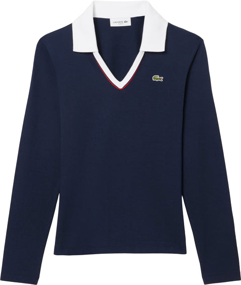 Lacoste Slim Fit Trim Detail Long Sleeve Polo - Women's