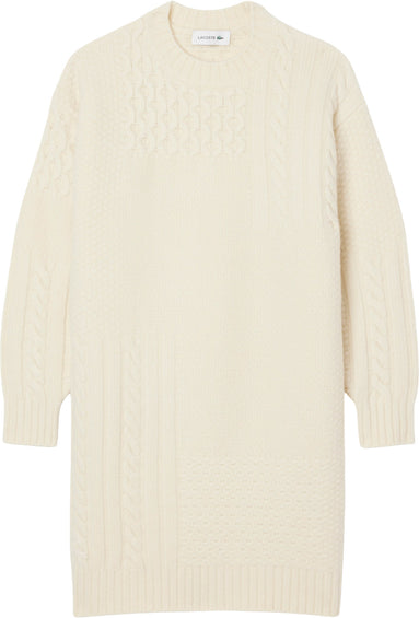 Lacoste Patchwork Effect Wool Sweater Dress - Women's