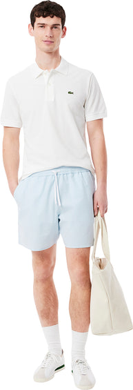 Lacoste Mid Length Striped Textured Swim Trunks - Men's