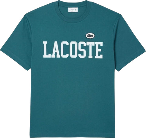 Lacoste Cotton Contrast Print and Badge T-Shirt - Men's