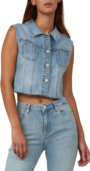 Lola Jeans Gabbie Cropped Denim Vest - Women's
