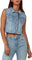 Lola Jeans Gabbie Cropped Denim Vest - Women's - Stone Blue Skyline