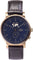 La Maison Inland The August 41mm Watch with Extra 20mm Classic Strap - Unisex - Antique Gold - Navy - Black Leather