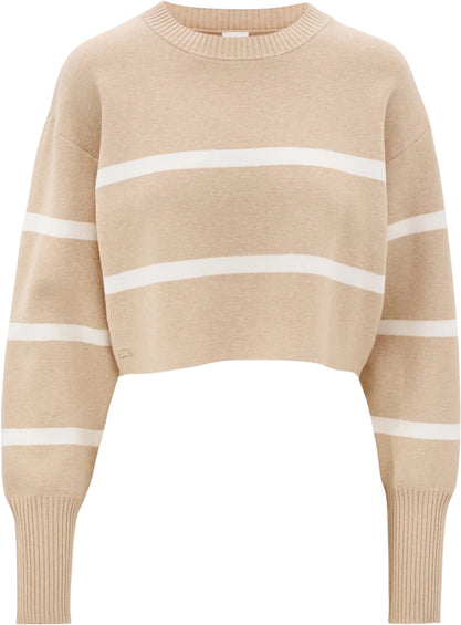 Lune Active Olly Cropped Striped Sweater - Women's