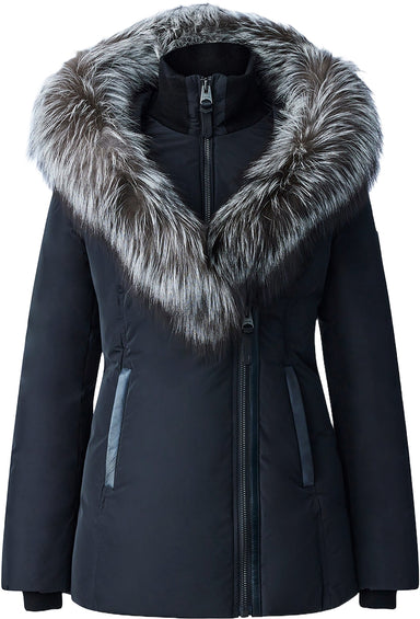 Mackage Adali Down Coat With Silver Fox Fur Signature Mackage Collar - Women's