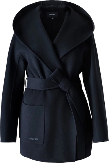Mackage Paya Wool Wrap Coat with Sash Belt - Women's