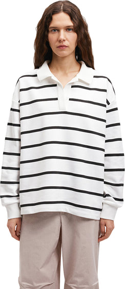 Mavi Long Sleeve Striped Polo Sweatshirt - Women's