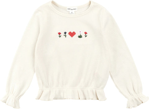 Miles The Label Long Sleeve Knit Top - Girls