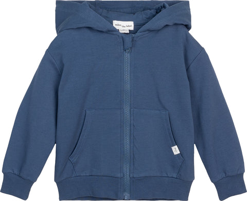Miles The Label Miles Blue Zip-Up Hoodie - Kids