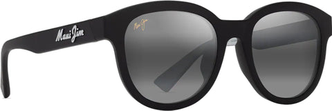 Maui Jim Ihupani Asian Fit Polarised Sunglasses - Matte Black - Neutral Grey Lens