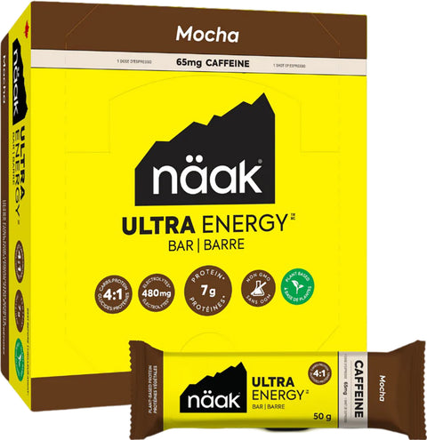 Naak Mocha Caffeine Energy Bar 50g x 12