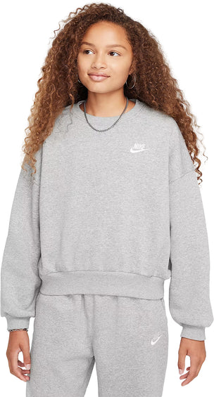 Nike Sportswear Club Fleece Boxy Crew Neck Sweatshirt - Girls