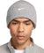 Nike Peak Swoosh Beanie - Men's - Dark Grey Heather - White