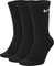 Nike Everyday 3 Pairs Lightweight Training Crew Socks  - Black - White