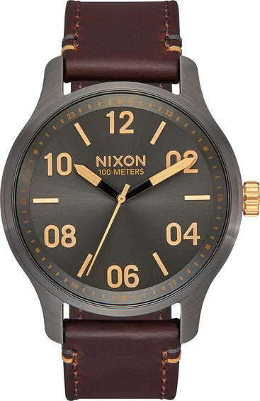 Nixon The Patrol Leather Watch - Men's