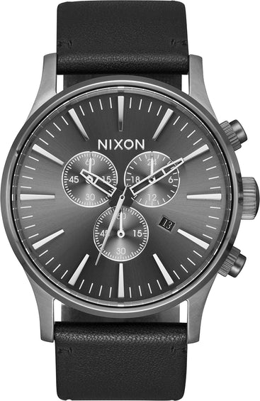 Nixon Sentry Chrono Leather V1 Watch - Men's