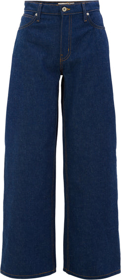 Naked & Famous Wide Wild West Jeans - 2x1 Dungaree Nep Denim - Mid Indigo - Women's