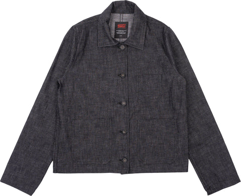 Naked & Famous Gracie Shirt - Black Lightweight Denim - Black - Women's