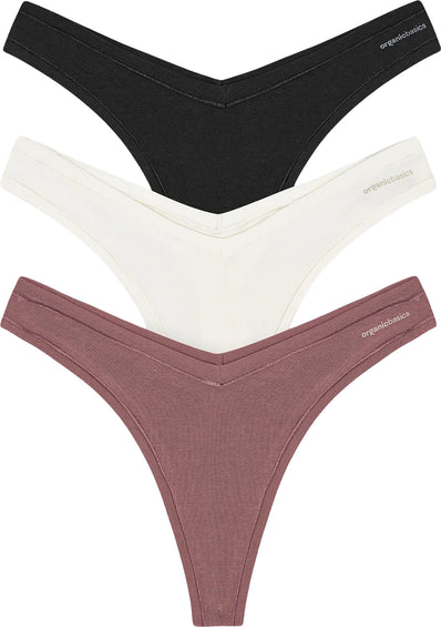 Organic Basics Flex 3-Pack Thong - Women's