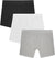 Organic Basics Core 3-Pack Boxer Briefs - Men's - Black - White - Grey Melange