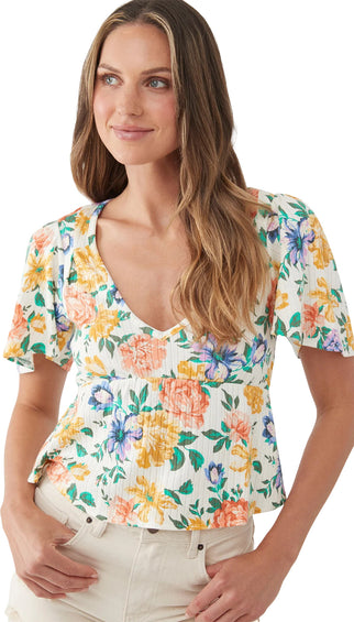 O'Neill Weslin Floral Short Sleeve Knit Shirt - Women’s