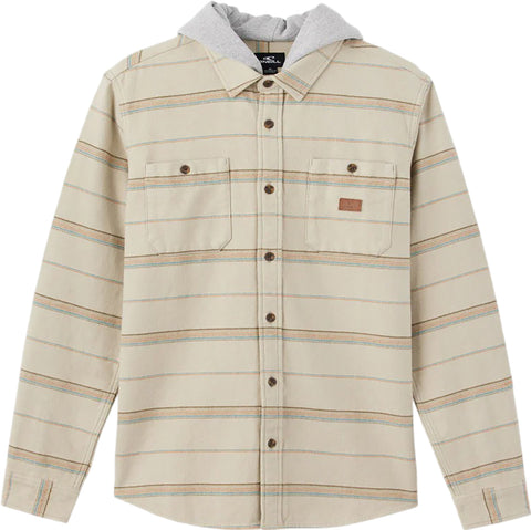 O'Neill Landmarked Stripe Hooded Flannel Shirt - Men's
