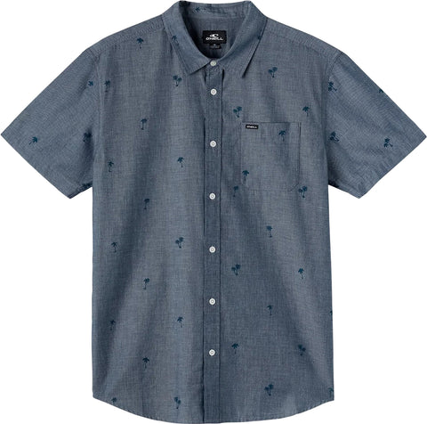 O'Neill Topside Chambray Standard Fit Short Sleeve Woven Shirt - Men's