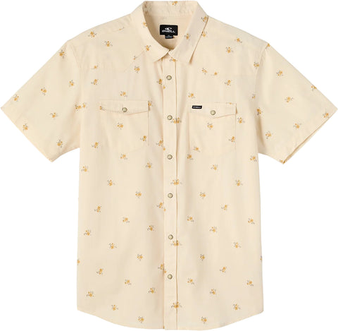 O'Neill Bar Dog Short Sleeve Snap Button Standard Fit Shirt - Men's