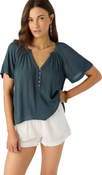 O'Neill Aylee Short Sleeve Woven Top - Women's