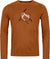 Ortovox 185 Merino MTN Cutout Long Sleeve T-Shirt - Men's - Bristle Brown