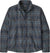 Patagonia Cotton In Conversion Lightweight Long Sleeve Fjord Flannel Shirt - Men's - Paw - Smolder Blue