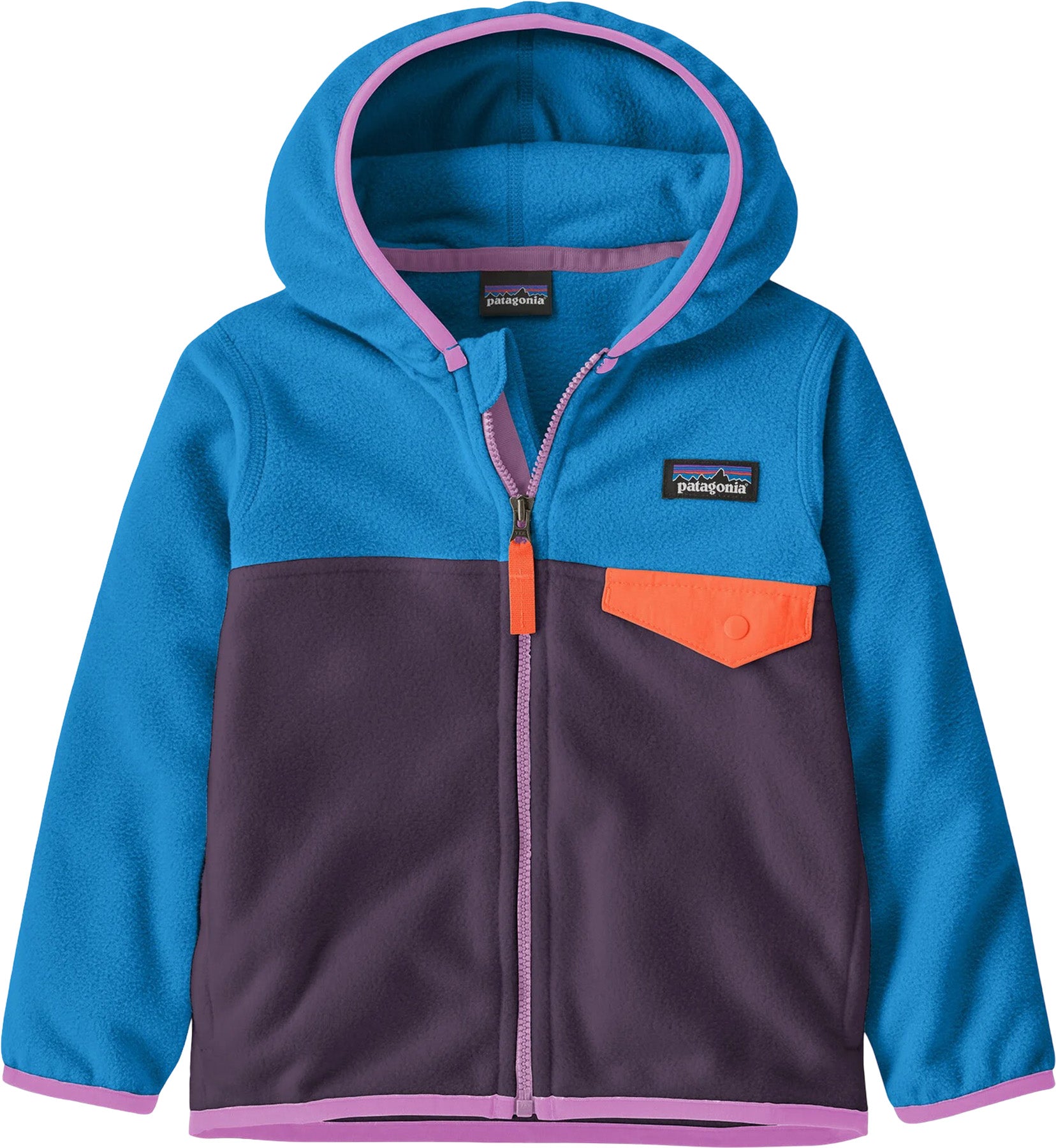 Patagonia Micro D Snap-T Hooded Full Zip Fleece Sweatshirt - Baby