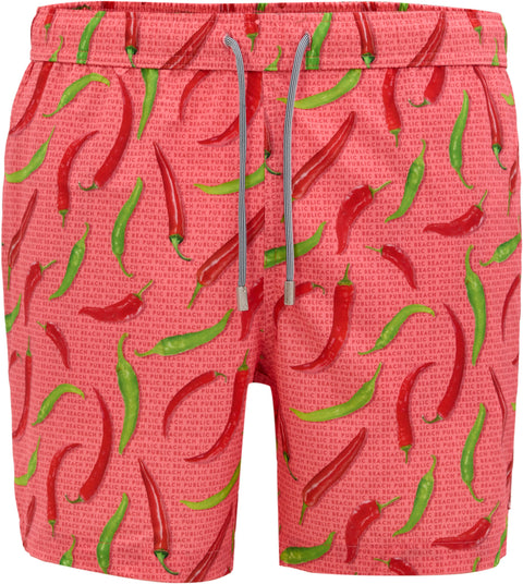 Public Beach Hot Peppers Swim Shorts - Men's