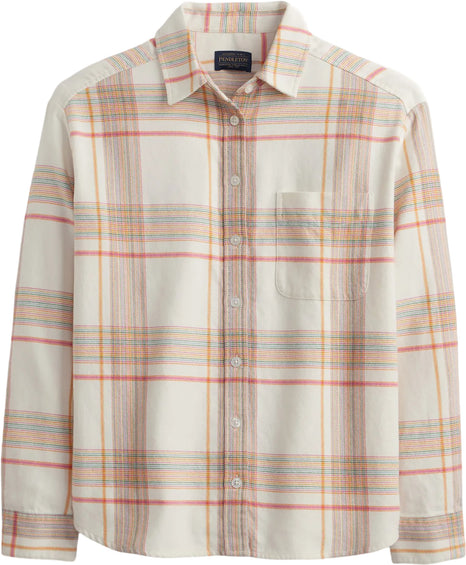 Pendleton Plaid Boyfriend Doublebrushed Flannel Shirt - Women's