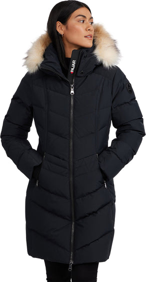 Pajar January Down Chevron Puffer Jacket with Detachable Hood Fur - Women's