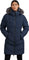 Pajar January Down Chevron Puffer Jacket with Detachable Hood Fur - Women's - Navy - Silver
