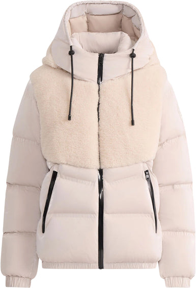 Pajar Nephele Mixed Media Short Puffer Jacket with Fixed Hood - Women's