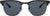 Ray-Ban Clubmaster Metal Sunglasses - Matte Black On Black - Blue