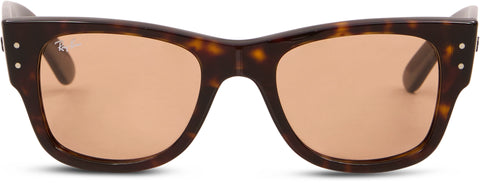 Ray-Ban Mega Wayfarer Polarized Sunglasses - Polished Black - Green Lens