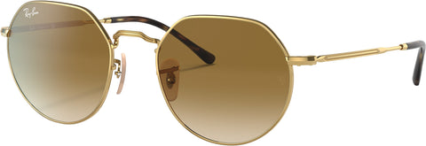 Ray-Ban Jack Sunglasses - Polished Arista Gold - Brown Lens
