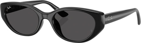 Ray-Ban RB4457D Bio-Based Sunglasses - Polished Black - Dark Grey Lens